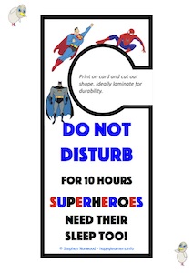 Door Hanger - Superheroes Age 8-11